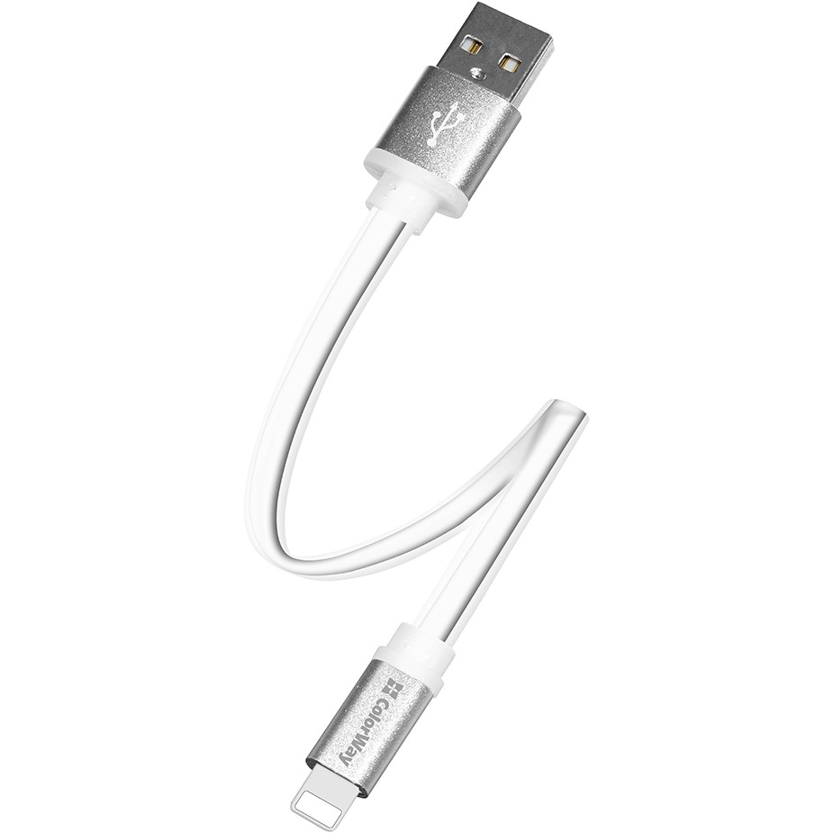 Кабель COLORWAY USB - Lightning 25см white (CW-CBUM-LM25W) Тип USB - Lightning