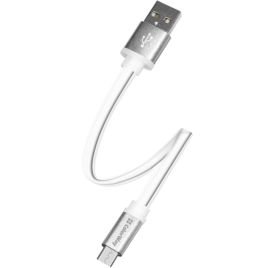 Кабель COLORWAY USB - microUSB 25см white (CW-CBUM-MUM25W) Тип USB - micro-USB