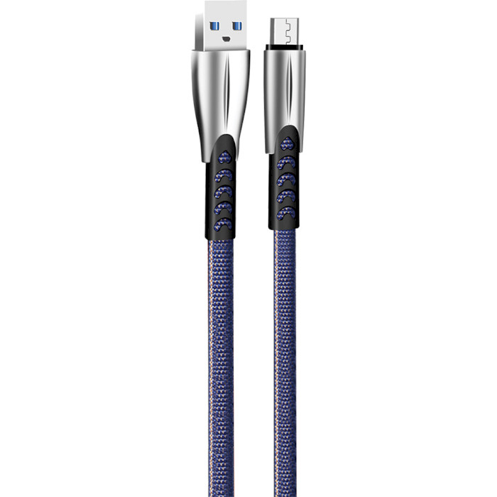 Кабель COLORWAY USB - MicroUSB 1м Blue (CW-CBUM011-BL)