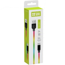 Кабель COLORWAY USB - MicroUSB 1м Multicolor (CW-CBUM017-MC)