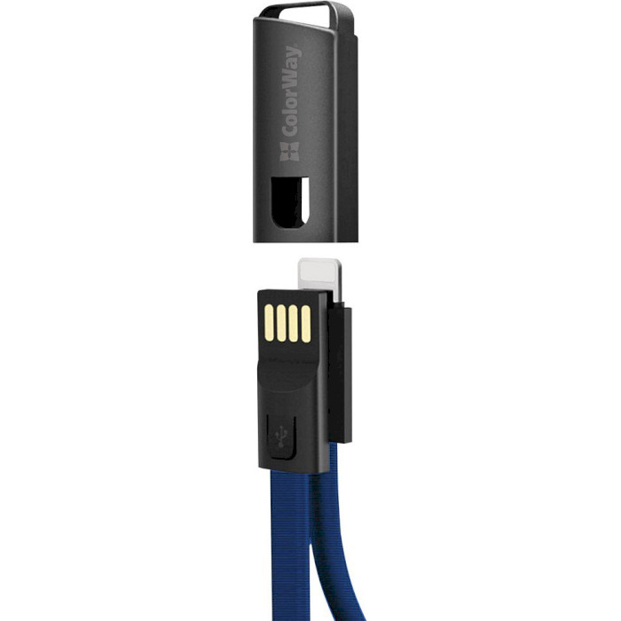 Кабель COLORWAY USB - Lightning (брелок) 22см Blue (CW-CBUL021-BL) Тип USB - Lightning