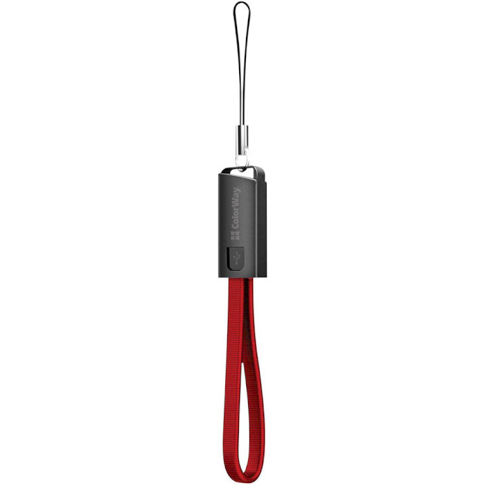 Кабель COLORWAY USB - Lightning (брелок) 22см Red (CW-CBUL021-RD)