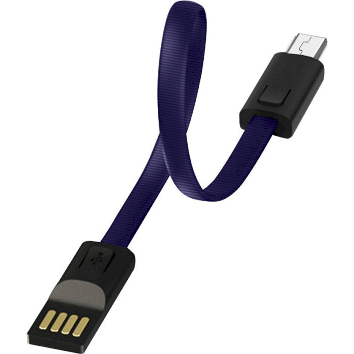 Кабель COLORWAY USB - MicroUSB (брелок) 22см Blue (CW-CBUM022-BL) Тип USB - micro-USB