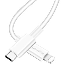 Кабель COLORWAY Type-C - Lightning 1м White (CW-CBPDCL032-WH)