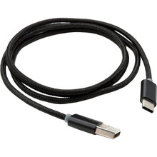 Кабель VINGA USB 2.0 AM - USB Type-C 1.0 м LED Black ()