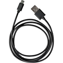 Кабель VINGA USB - micro-USB 1 м PVC Black (VCPDCM1BK)