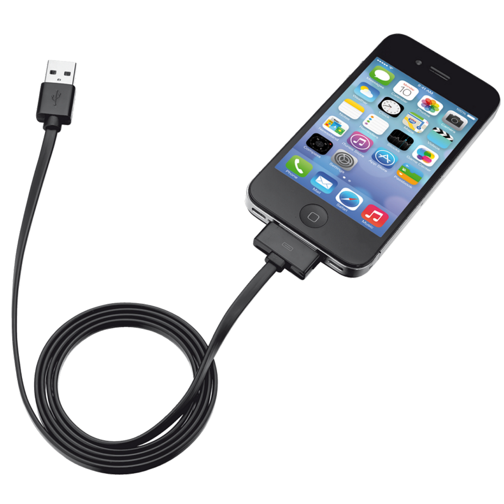 Кабель TRUST URBAN Flat Cable Apple 30-pin 1m Тип USB - Lightning