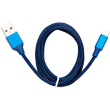 Кабель VINGA USB - Lightning 1 м Nylon Blue (VCPDCLNB21B)