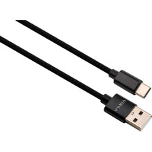 Кабель VINGA USB - USB Type-С 1 м Nylon Black (VCPDCTCNB1BK)