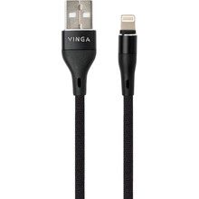 Кабель VINGA USB - Lightning 1 м Black (VCPDCLCANB1BK)