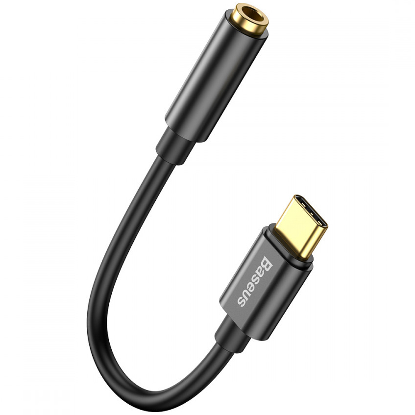 Адаптер BASEUS L54 Type-C - 3.5 mm Black (27317 black) Тип USB Type-С - аудіо 3.5 мм