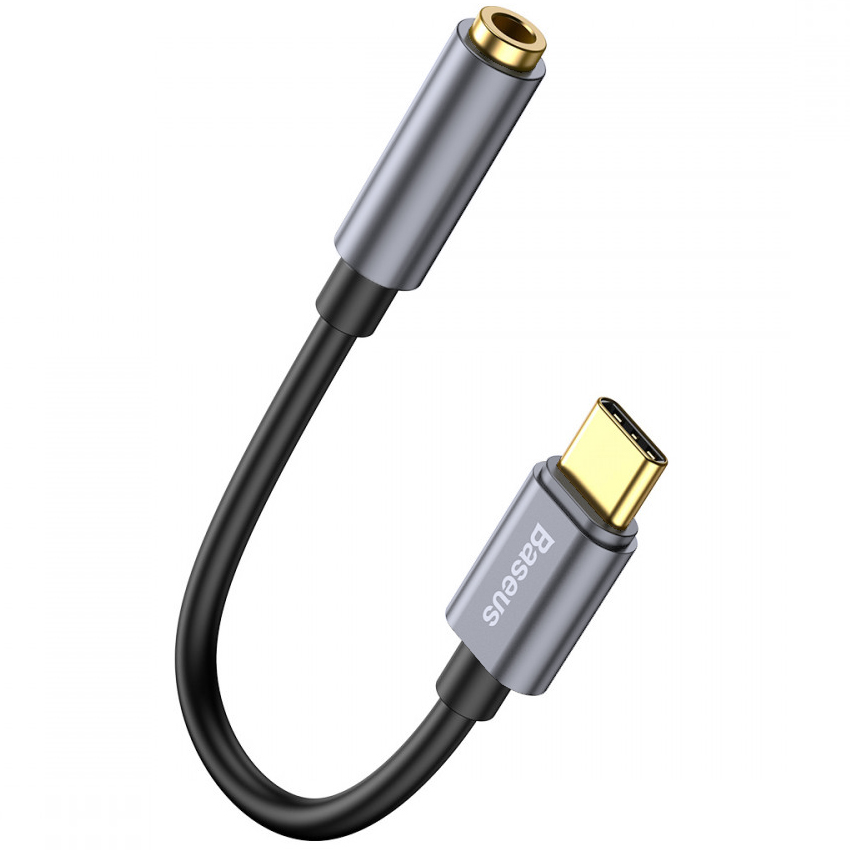 Адаптер BASEUS L54 Type-C - 3.5mm Gray (27317 gray) Тип USB Type-С - аудио 3.5 мм