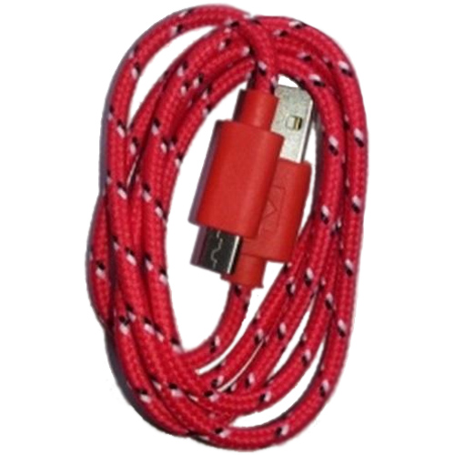 Кабель PNGXE micro USB круглий оплетка червоний