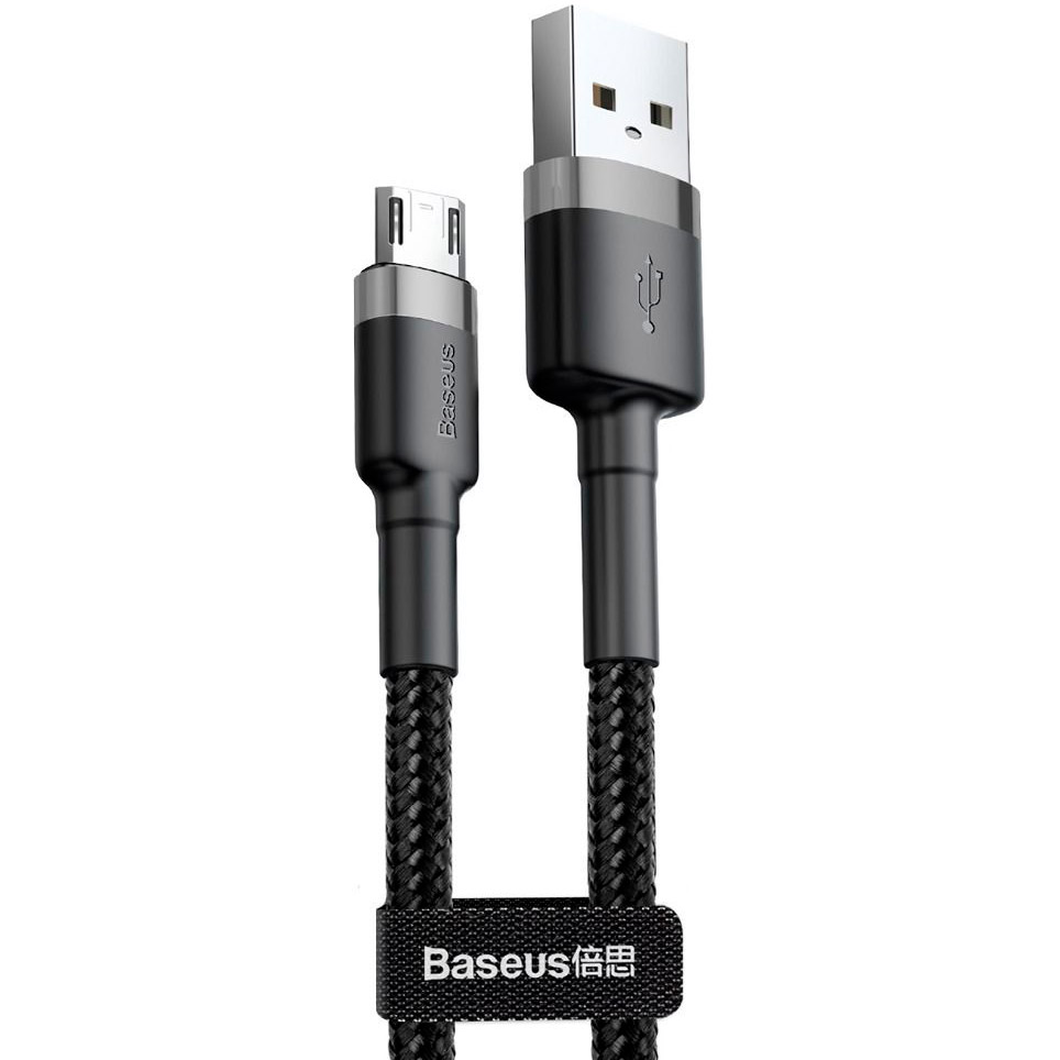 

Кабель BASEUS Cafule USB - micro-USB 2.0A 3 м Gray/Black (23495), Cafule Micro USB 2.0A (3m) (gray/black)