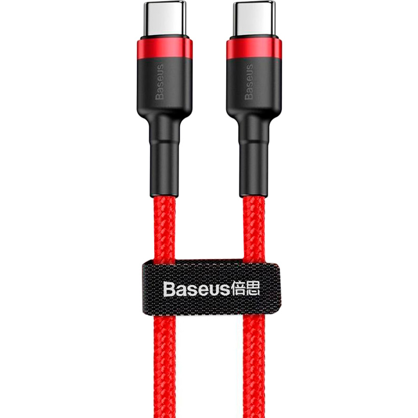 

Кабель BASEUS Cafule USB Type-C - USB Type-C PD 2.0 60W 1 м Red (21707), Cafule Type-C - Type-C PD 2.0 60W (1m) (red)