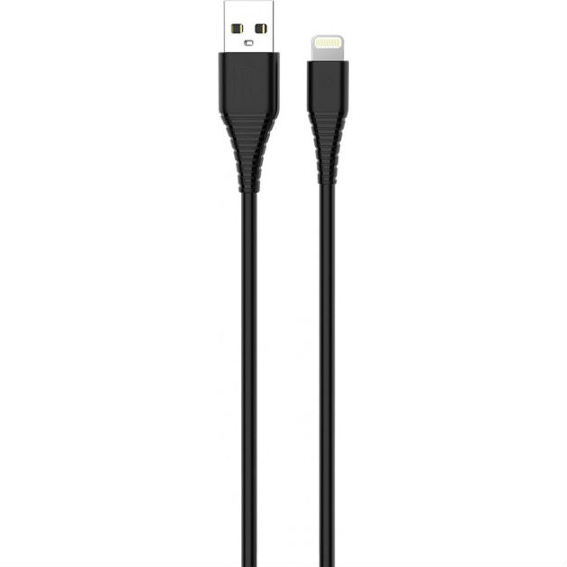 Кабель COLORWAY USB Apple Lightning 2.4 А 1 м Black (CW-CBUL024-BK) Тип USB - Lightning