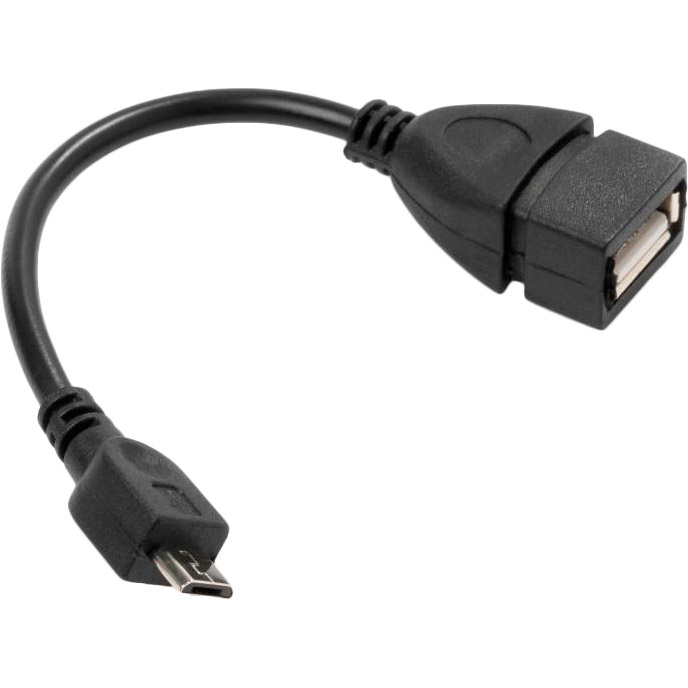 Кабель VINGA USB 2.0 OTG - Micro-USB 5P Black (VCPDCOTGMBK)