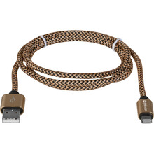 Кабель DEFENDER ACH01-03T USB(AM)-Lighting 1m 2.1A gold (87806)