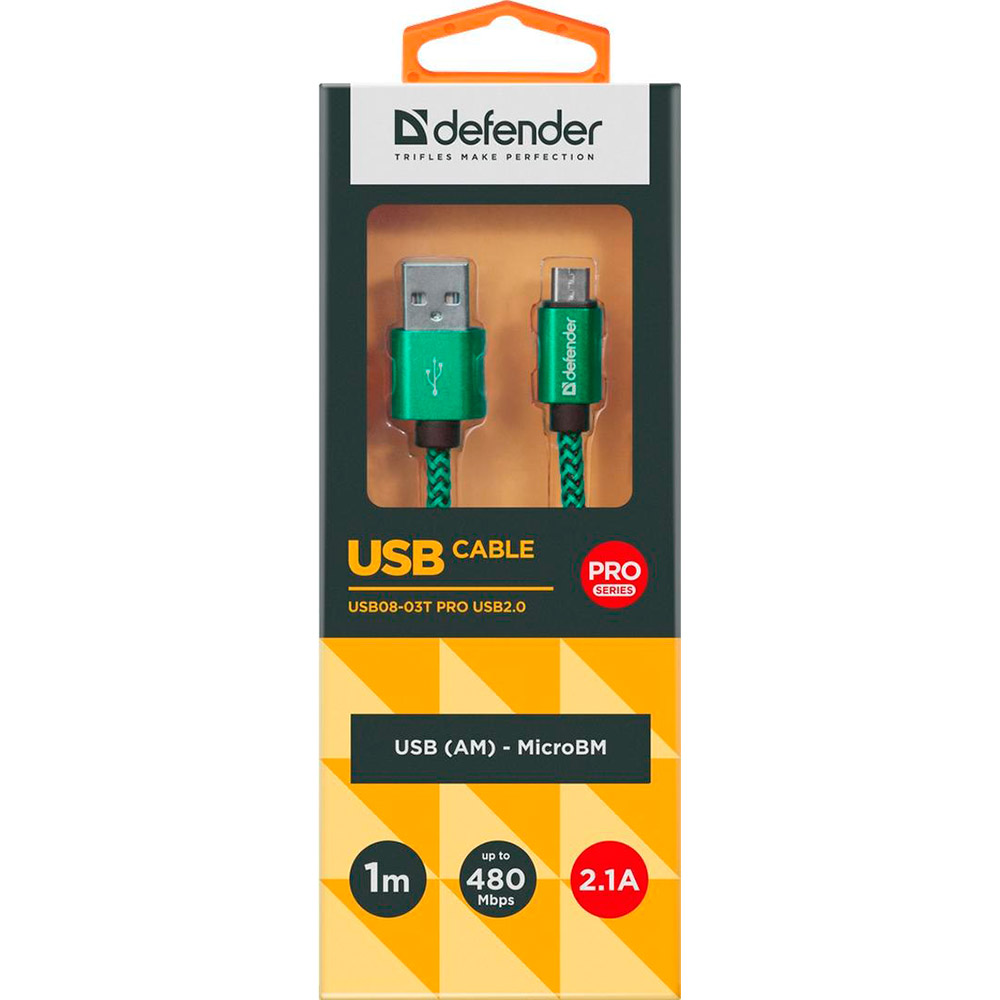 Кабель DEFENDER (87804) USB 08-03T USB(AM) - MicroBM (218896) Довжина 1