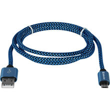 Кабель DEFENDER USB08-03T USB AM - MicroBM 1 м 2.1 А Blue (87805)