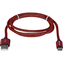 Кабель DEFENDER USB09-03T PRO USB2.0 AM-Type-C Red 1m (87813)