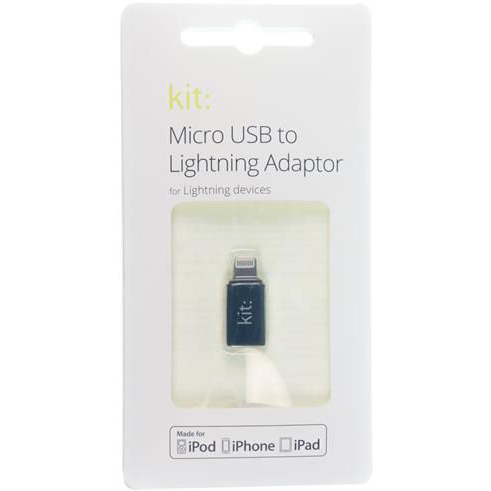 Перехідник KIT MicroUSB to Lightning Adaptor Mfi black (MILIADPKT) Тип Lightning - micro-USB