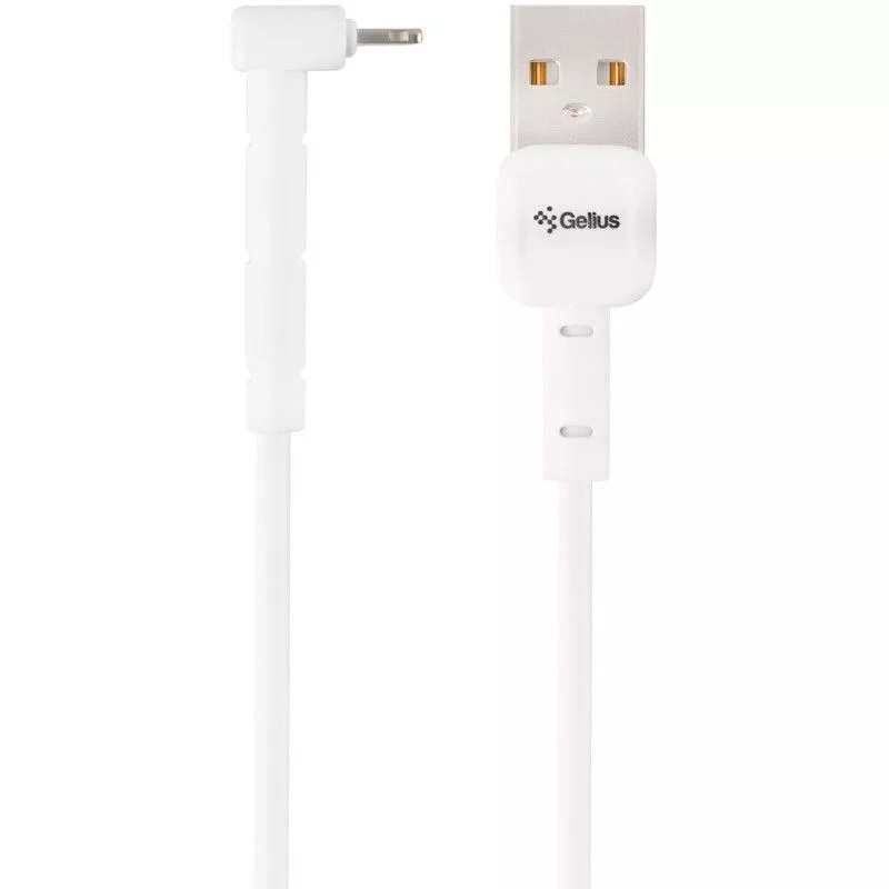 

Кабель Gelius Pro Angle USB - Lightning 1 м White (74855), Pro Angle iPhone 8 White