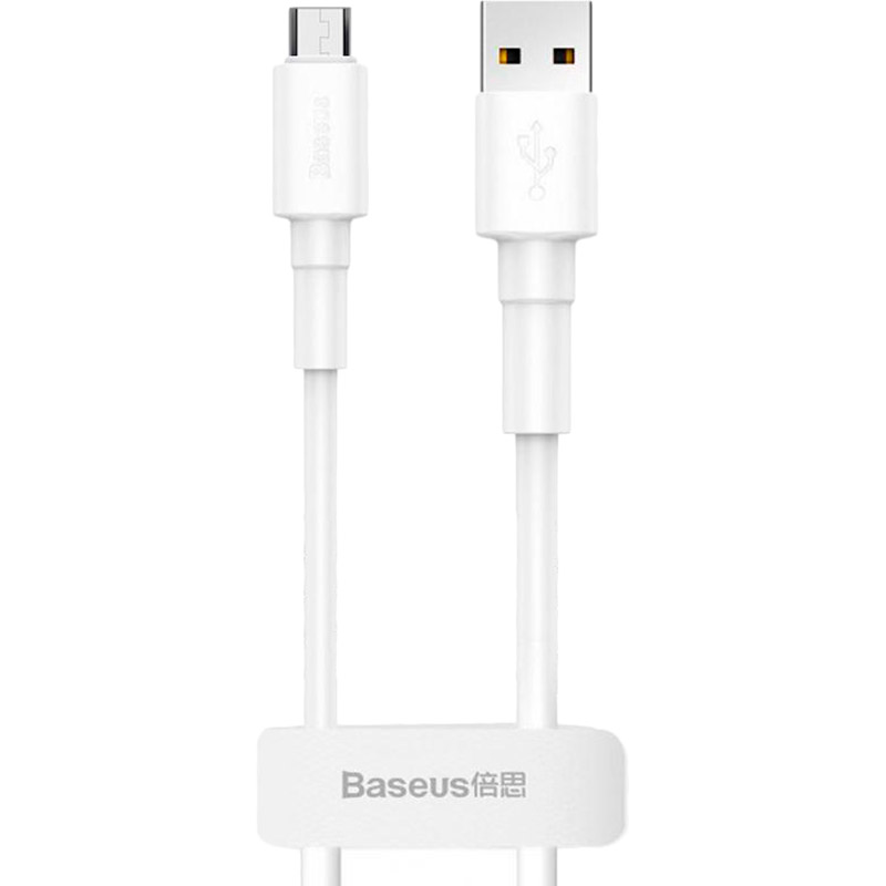 

Кабель BASEUS Mini Cable USB - Micro-USB 2.4 A 1 м White (23477), Mini White Micro USB Cable 2.4A (1m), white