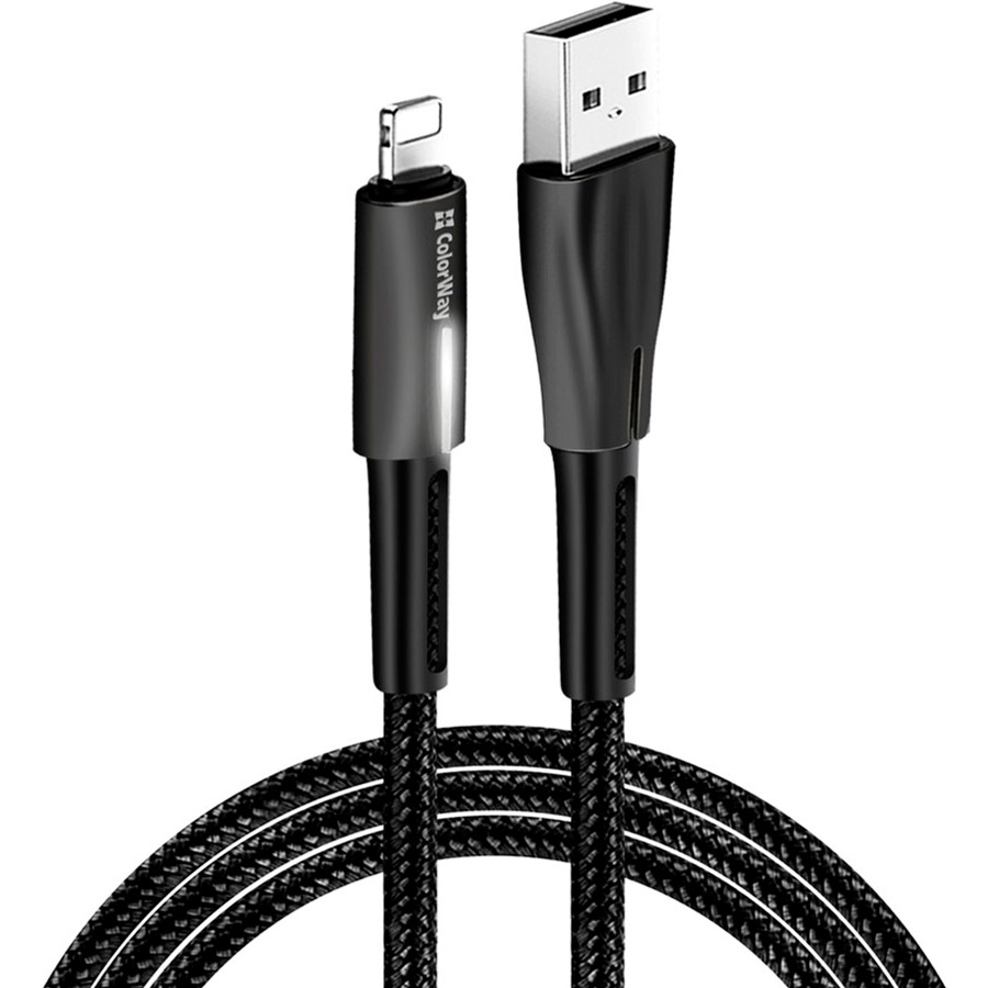 Кабель COLORWAY USB/Apple Lightning 1 м Black (CW-CBUL035-BK) Тип USB - Lightning