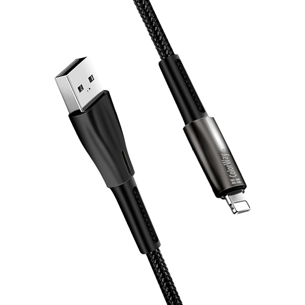 Кабель COLORWAY USB/Apple Lightning 1 м Black (CW-CBUL035-BK) Довжина 1