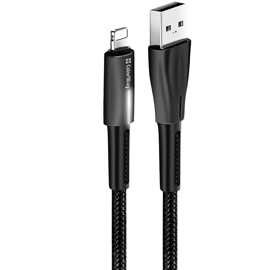 Кабель COLORWAY USB/Apple Lightning 1 м Black (CW-CBUL035-BK)