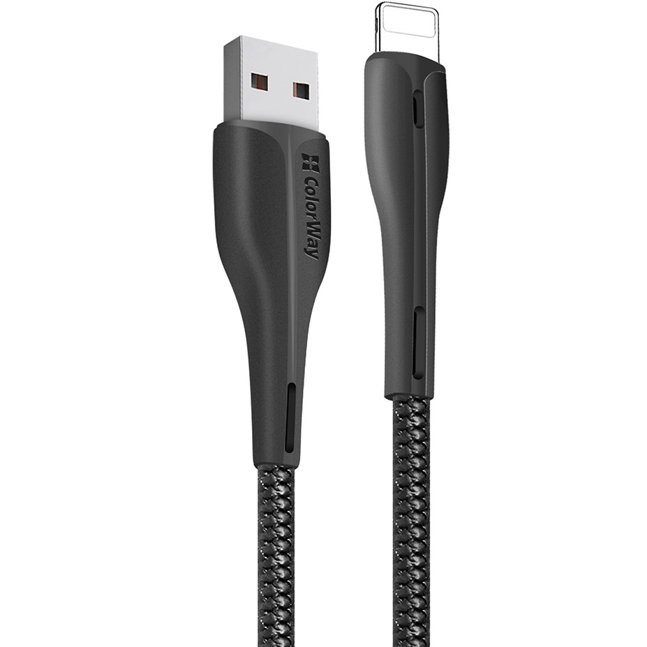 Кабель COLORWAY USB/Apple Lightning 1 м Black (CW-CBUL034-BK)