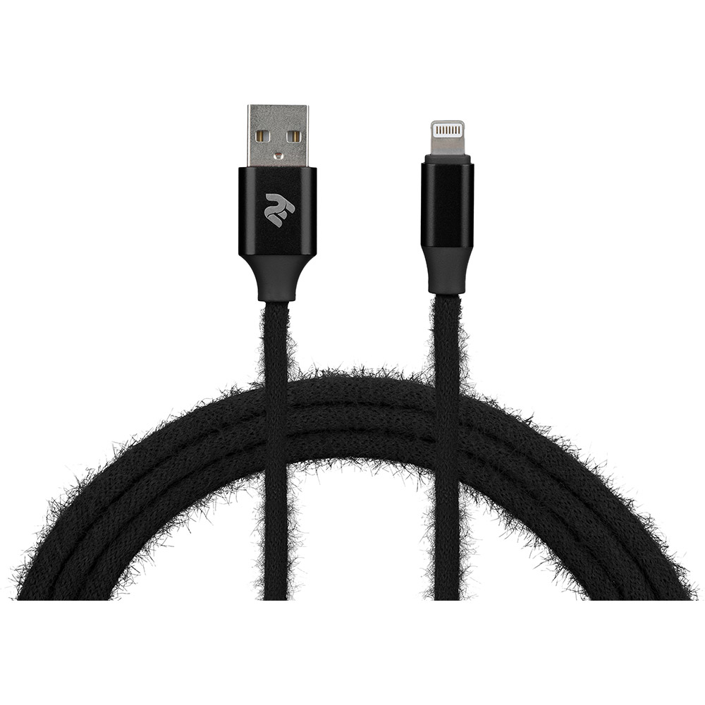 Кабель 2E Fur USB - Lightning 1 м Black (2E-CCLAC-BLACK) Тип USB - Lightning