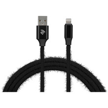 Кабель 2E Fur USB - Lightning 1 м Black (2E-CCLAC-BLACK)