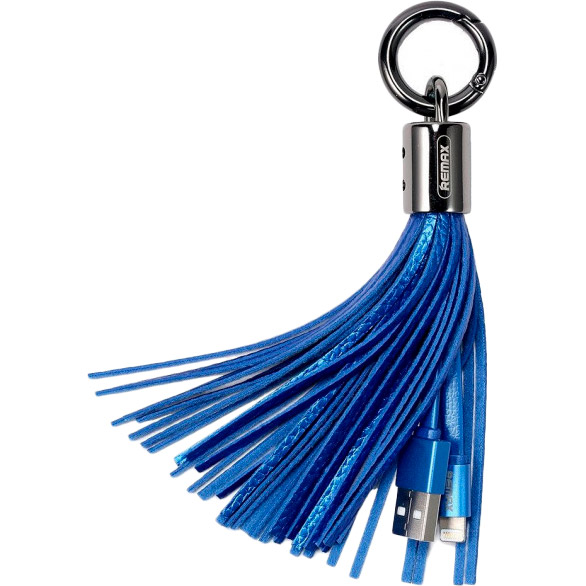 Адаптер REMAX Tassels Ring USB - Lightning 3.0 A Data/Charge 20 см Blue (RC-053I-BLUE)