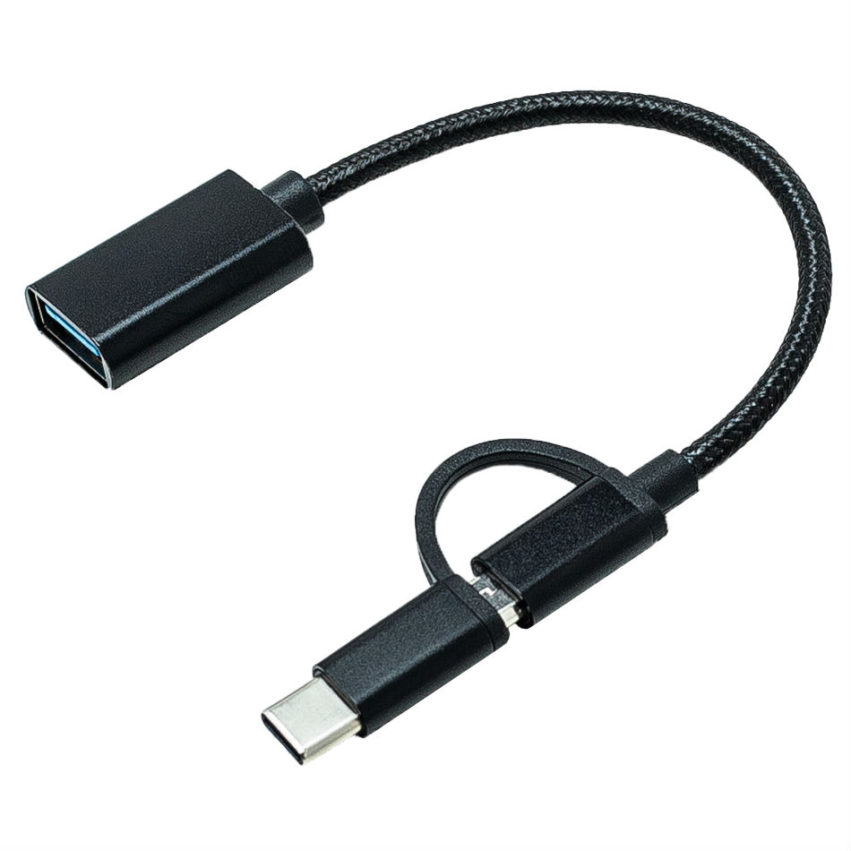 Адаптер XOKO OTG AC-150 2 в 1 USB 3.0 Black (AC-150-BK)