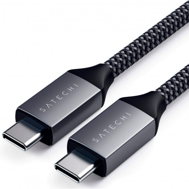 Кабель SATECHI USB-C - USB-C 100W Space Gray (2 m) (ST-TCC2M) Тип USB Type-С - USB Type-С