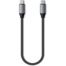 Кабель SATECHI USB-C - USB-C 100W Space Gray (25 см) (ST-TCC10M)