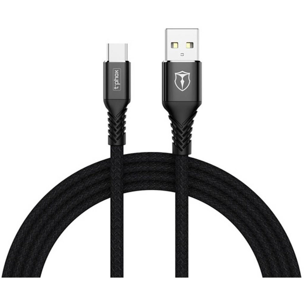

Кабель T-PHOX Jagger T-C814 Type-C - 2m (T-C814(2) black), Jagger T-C814 Type-C - 2m