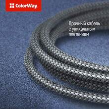 Кабель COLORWAY USB Type-C - Lightning 1 м Grey (CW-CBPDCL033-GR)