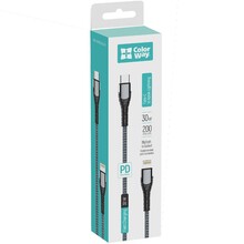 Кабель COLORWAY USB Type-C - Lightning 2 м Grey (CW-CBPDCL036-GR)