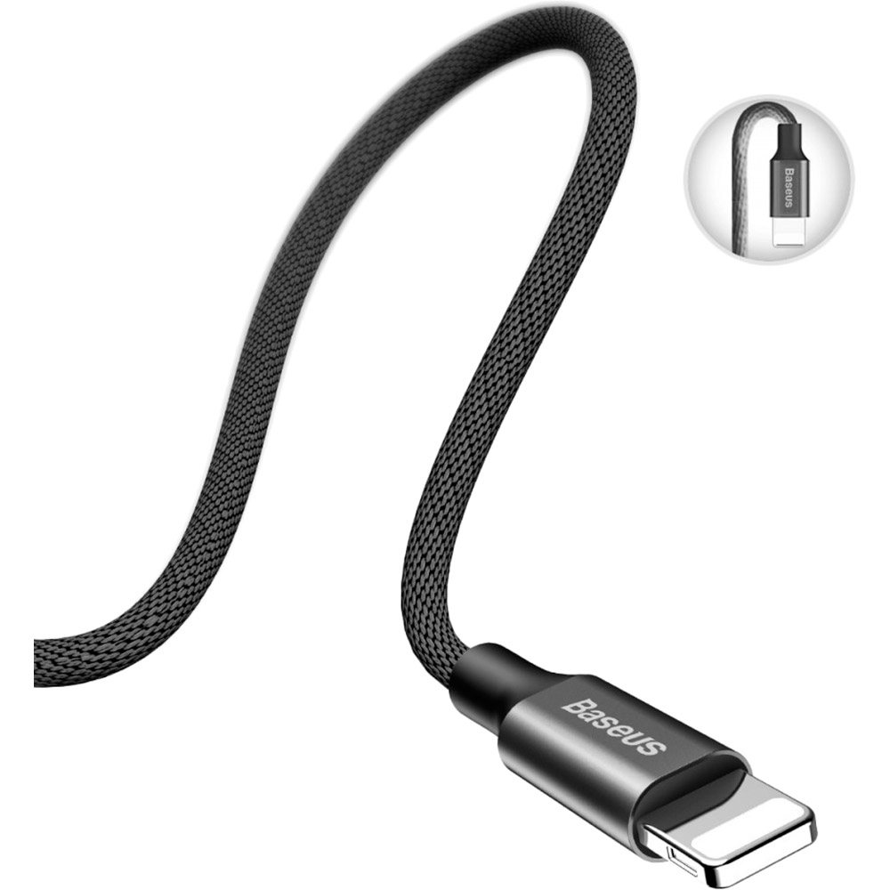 Кабель BASEUS Yiven USB - Lightning 2.0A 1.2 m Black (20790) Подсветка False