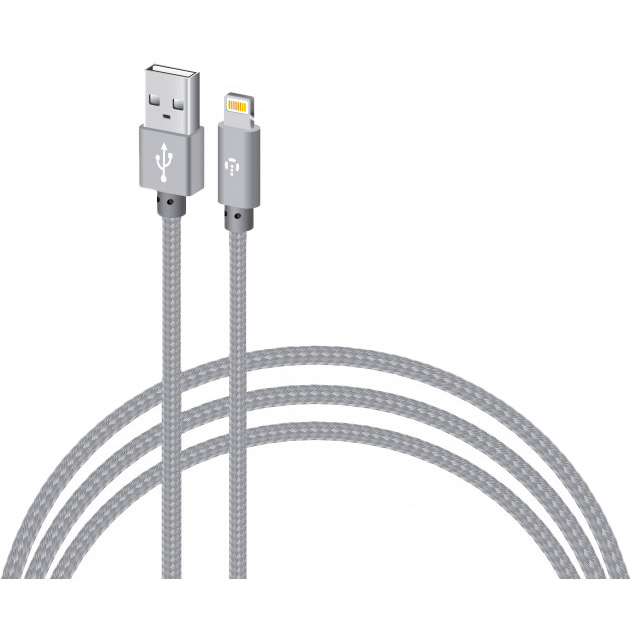 

Кабель INTALEO CBGNYL2 Lightning 2 м (1283126510663), CBGNYL2 Lightning 2м (сірий)