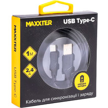 Кабель MAXXTER USB - USB Type-C 1 м Black (UB-C-USB-02-1m)