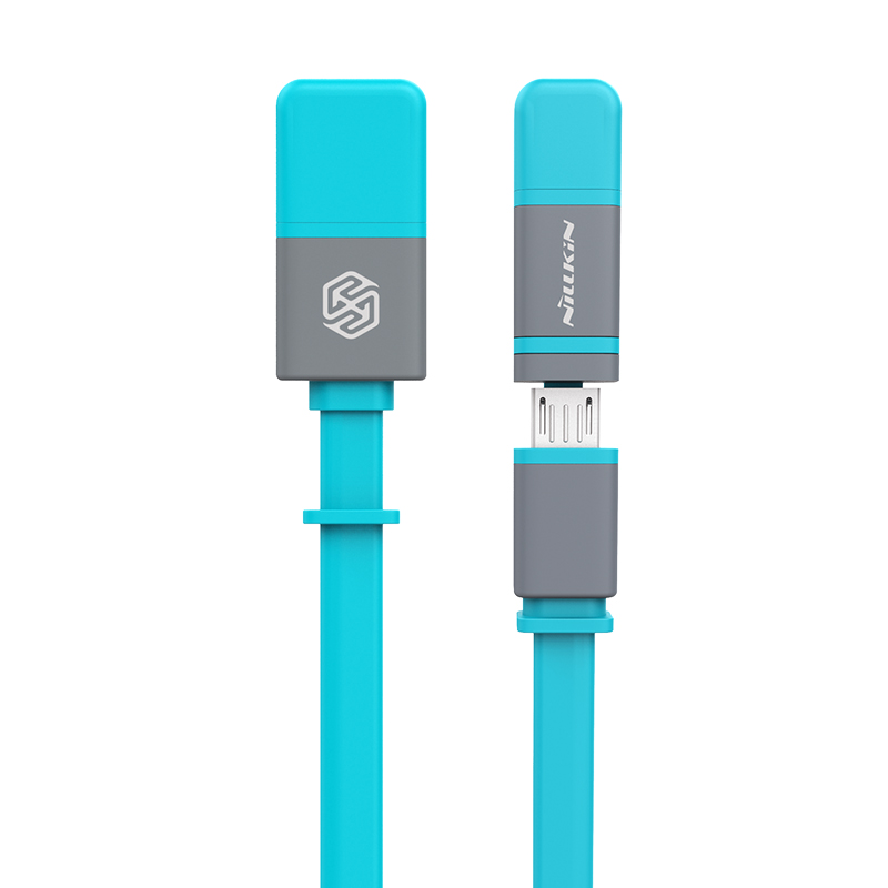 Кабель NILLKIN Plus Cable II USB - micro-USB/Lightning - 120см (Blue)