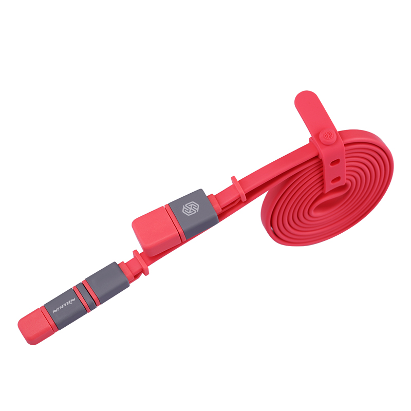 Кабель NILLKIN Plus Cable II USB - micro-USB/Lightning - 120см (Red) Длина 1.2