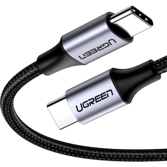 Кабель UGREEN US261 USB Type-C - USB Type-C Gray/Black 1 м (50150) Тип USB Type-С - USB Type-С