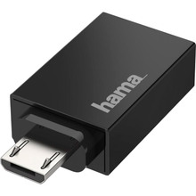 Адаптер HAMA OTG Micro USB - USB 2.0 Black (00200307)