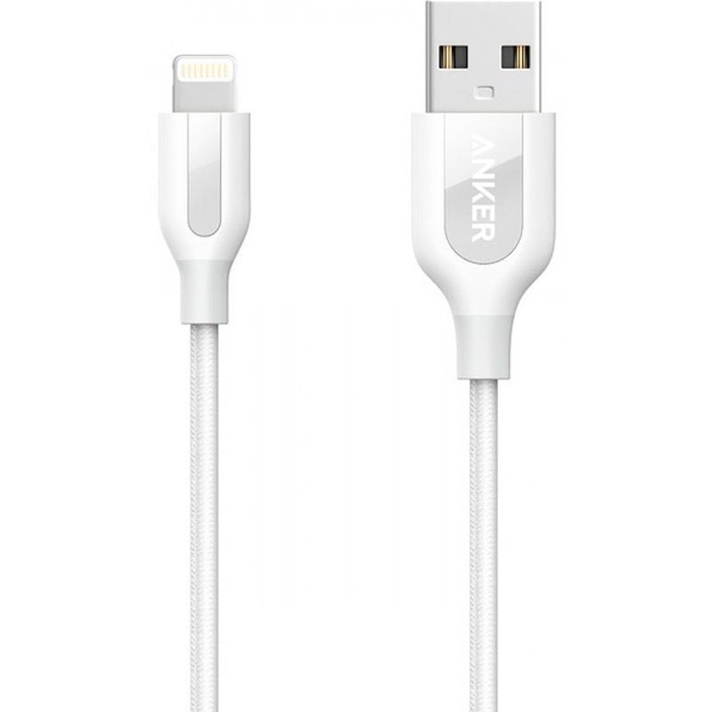 

Кабель Anker Powerline+ Lightning 0.9 м V3 White (A8121H22), Powerline+ Lightning - 0.9м