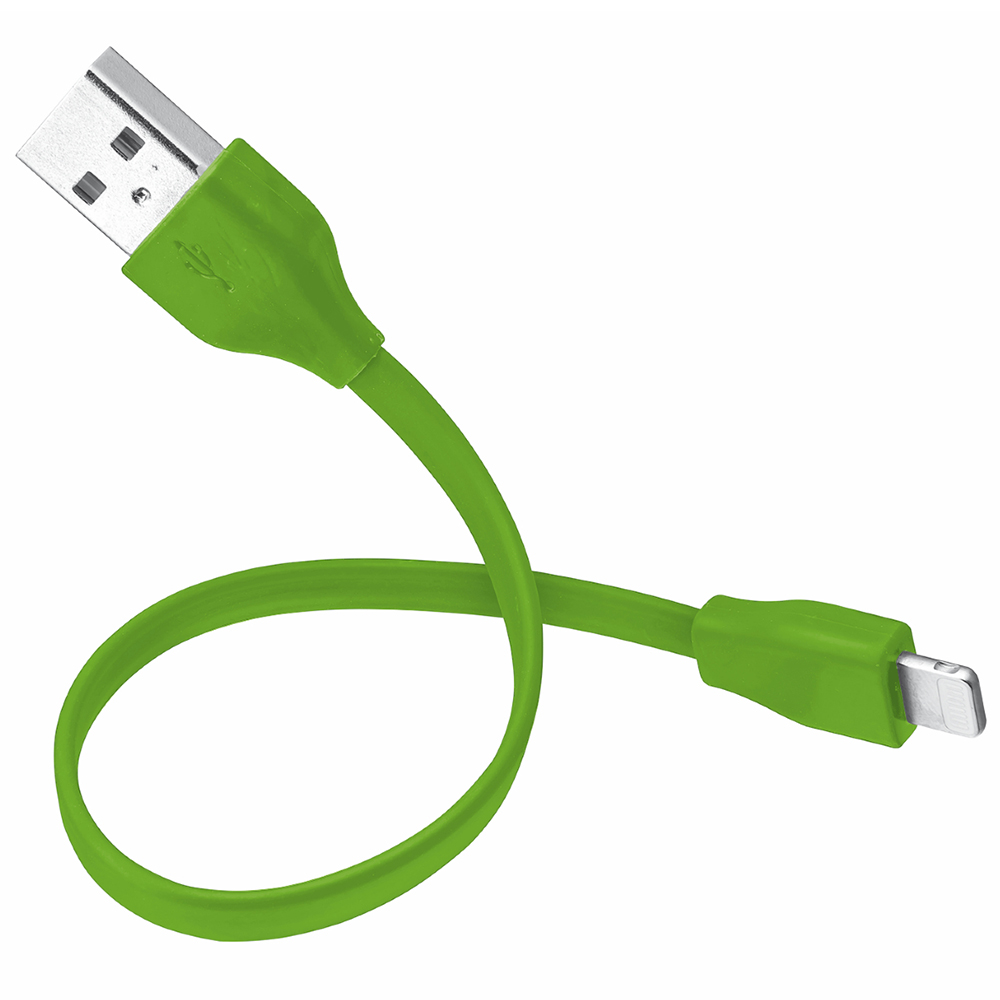 Кабель TRUST URBAN FLAT LIGHTNING CABLE 20cm Lime (20134) Тип USB - Lightning